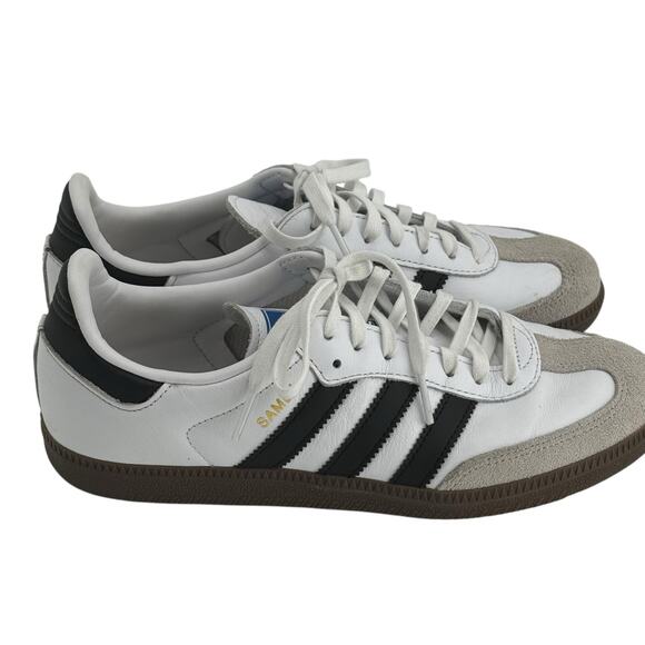 Adidas White Black Samba Sneakers Womens 7 - Picture 6 of 12